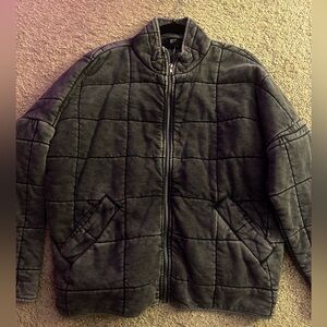 Forever 21 Women’s Charcoal Quilted Jacket